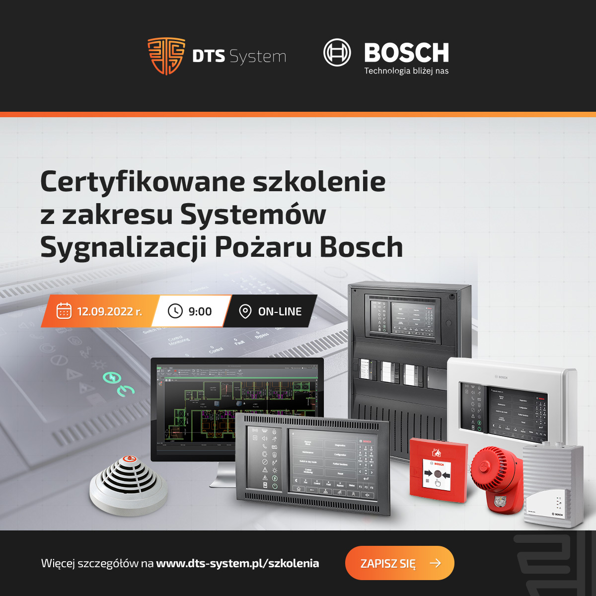 Certyfikowane Szkolenie Z Zakresu Systemów Sygnalizacji Pożaru Bosch Dts System Systemy 3125