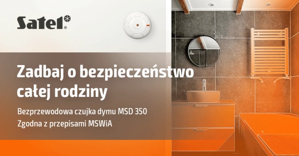 Bezprzewodowa czujka dymu Satel MSD 350